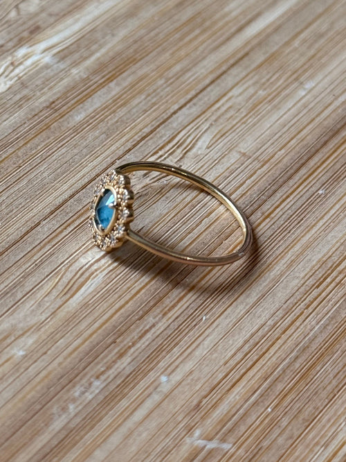 Anillo piedra azul