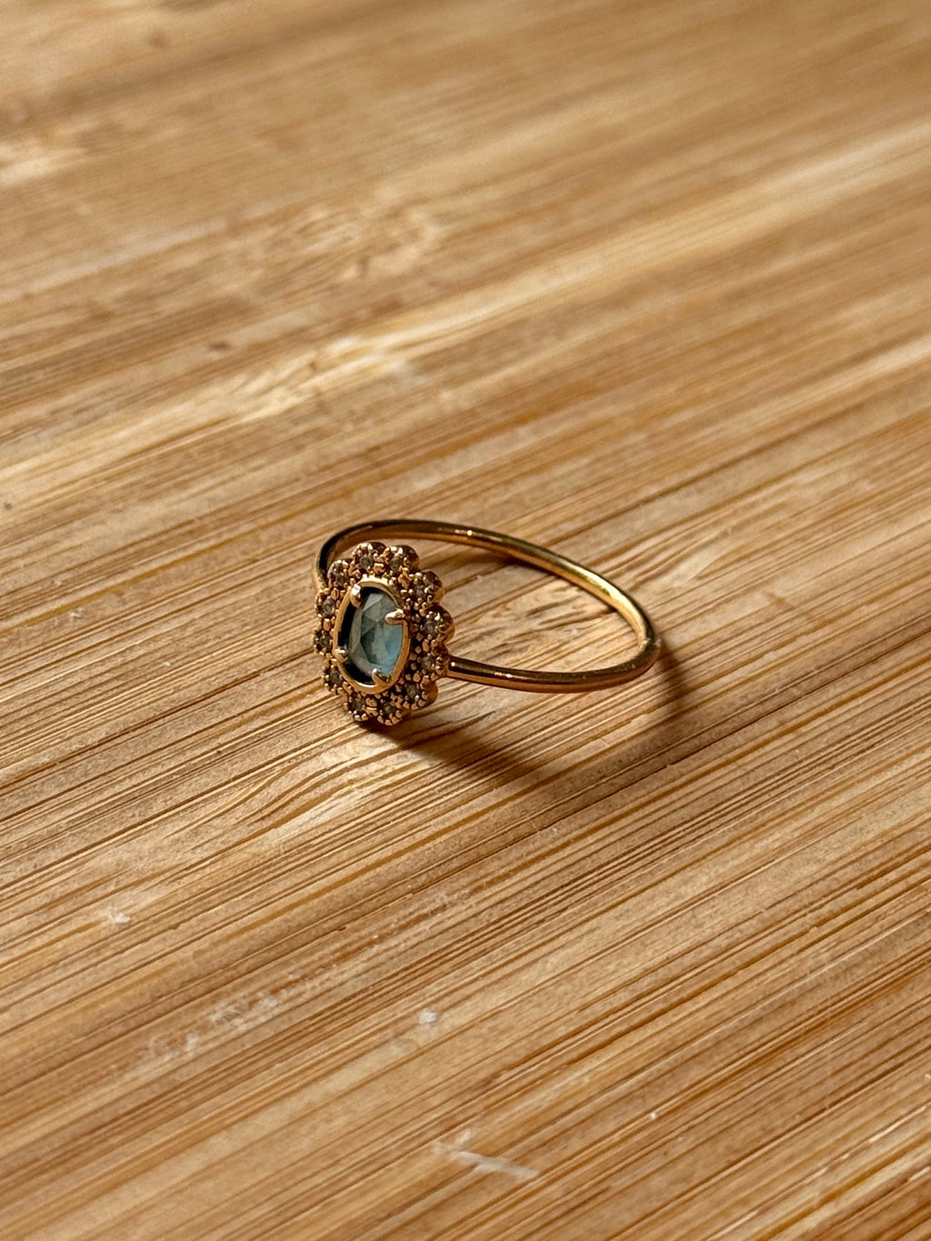 Anillo piedra azul