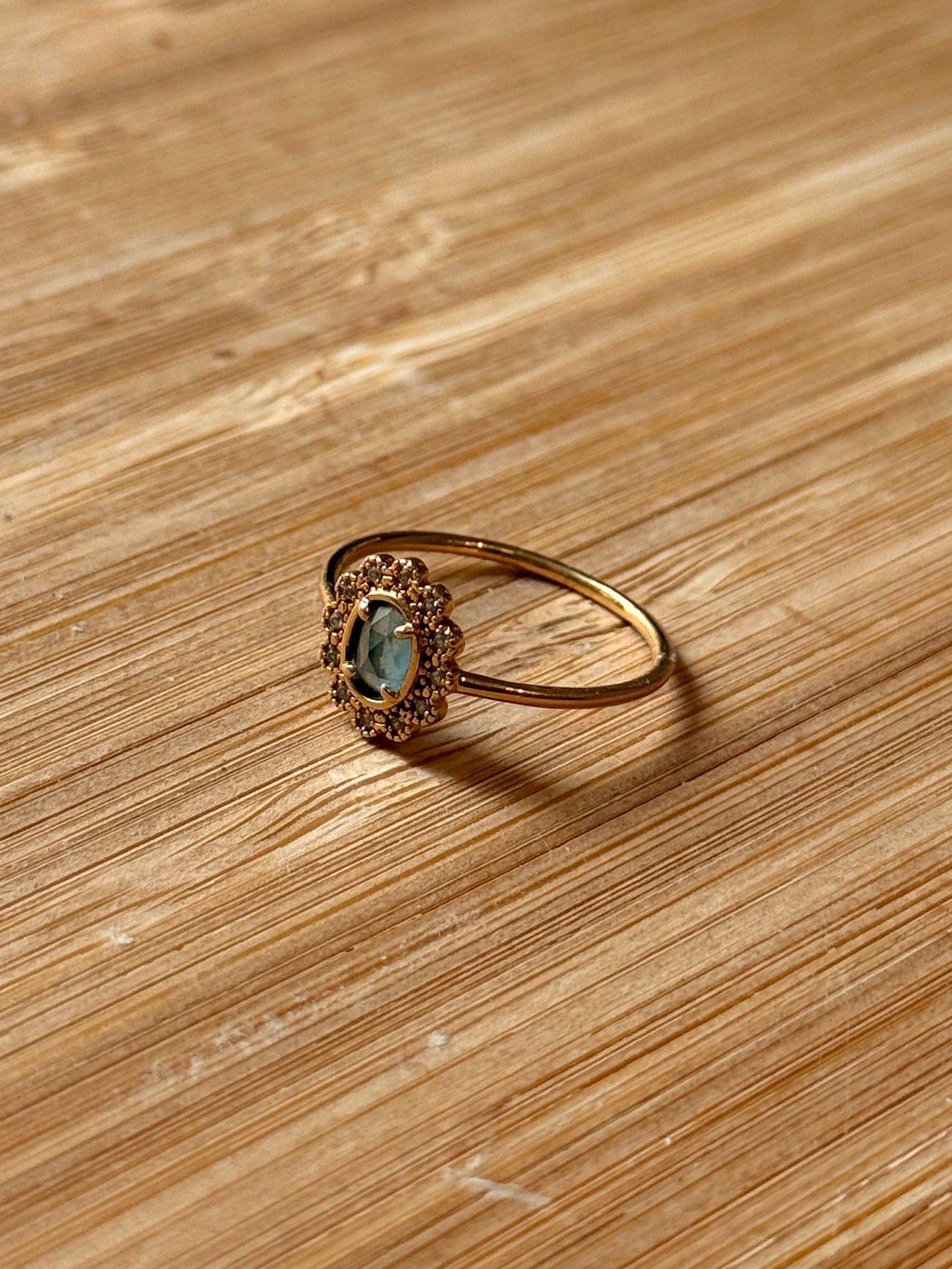 Anillo piedra azul