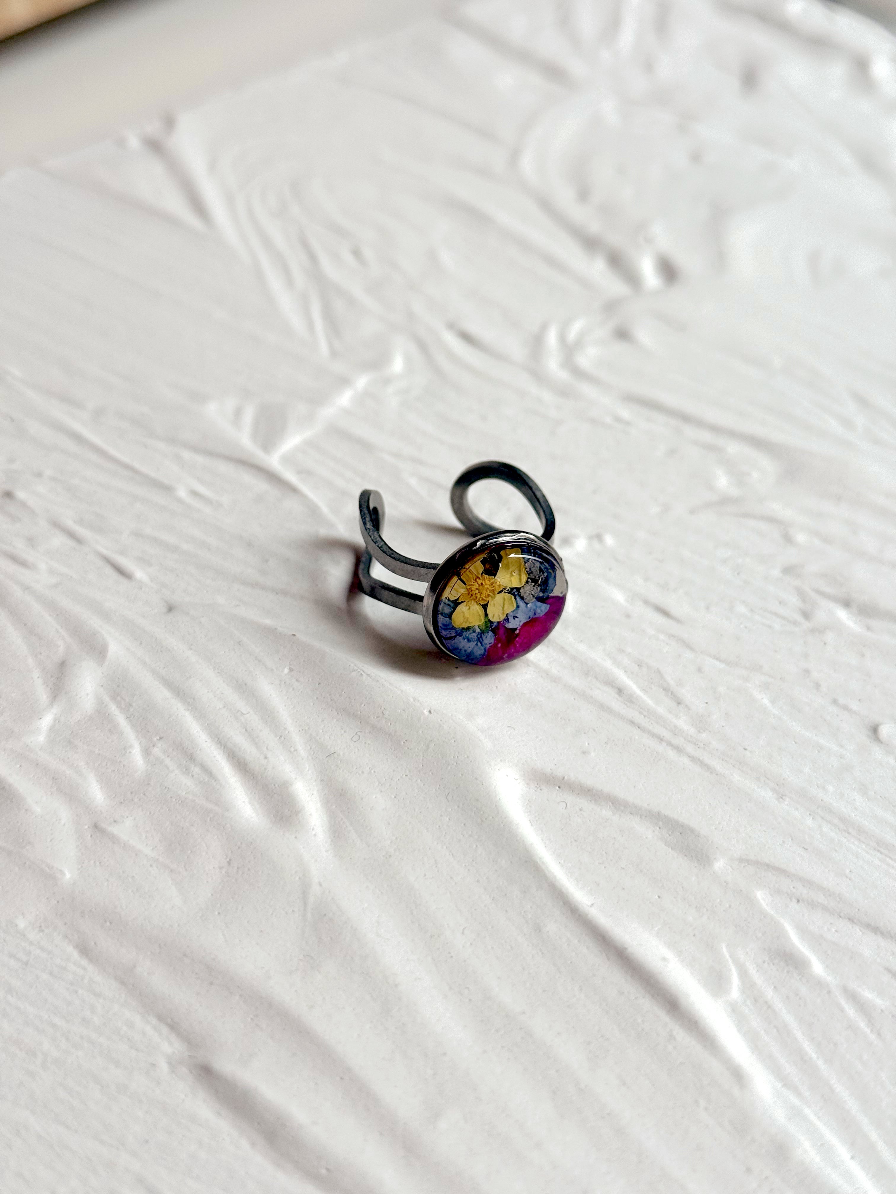 Anillo flor seca