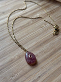 Colgante piedra rosa