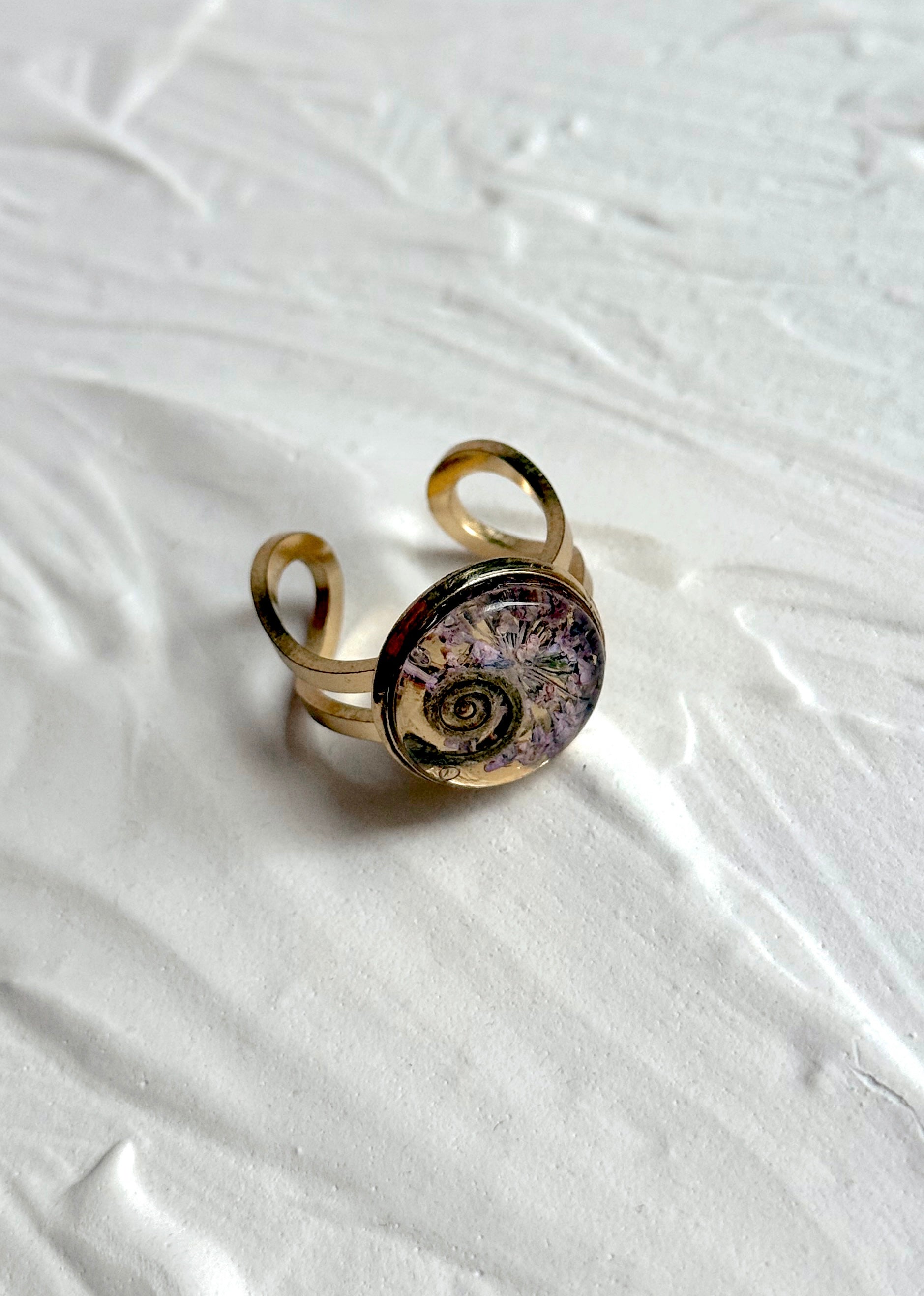 Anillo flor seca
