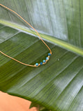 Collar mini bolitas azul